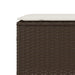 Tuinbank met kussen 110x30x40,5 cm poly rattan bruin