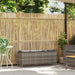 Tuinbank met kussen 110x30x40,5 cm poly rattan grijs