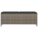 Tuinbank met kussen 110x30x40,5 cm poly rattan grijs