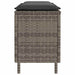 Tuinbank met kussen 110x30x40,5 cm poly rattan grijs
