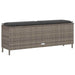 Tuinbank met kussen 110x30x40,5 cm poly rattan grijs