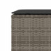 Tuinbank met kussen 110x30x40,5 cm poly rattan grijs