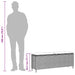 Tuinbank met kussen 110x30x40,5 cm poly rattan grijs