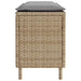 Tuinbank met kussen 110x30x40,5 cm poly rattan beige