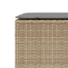 Tuinbank met kussen 110x30x40,5 cm poly rattan beige