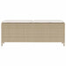 Tuinbank met kussen 110x30x40,5 cm poly rattan beige