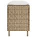 Tuinbank met kussen 110x30x40,5 cm poly rattan beige