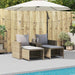 5-delige Tuinbankstel met kussens stapelbaar beige poly rattan