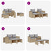 5-delige Tuinbankstel met kussens stapelbaar beige poly rattan