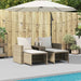 5-delige Tuinbankstel met kussens stapelbaar beige poly rattan