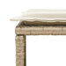 5-delige Tuinbankstel met kussens stapelbaar beige poly rattan
