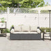 Tuinbank 3-zits met kussens poly rattan zwart