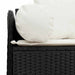 Tuinbank 3-zits met kussens poly rattan zwart