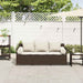 Tuinbank 3-zits met kussens poly rattan bruin