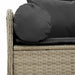 Tuinbank 3-zits met kussens poly rattan lichtgrijs