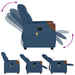Massagestoel verstelbaar stof blauw