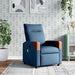 Massagestoel verstelbaar stof blauw