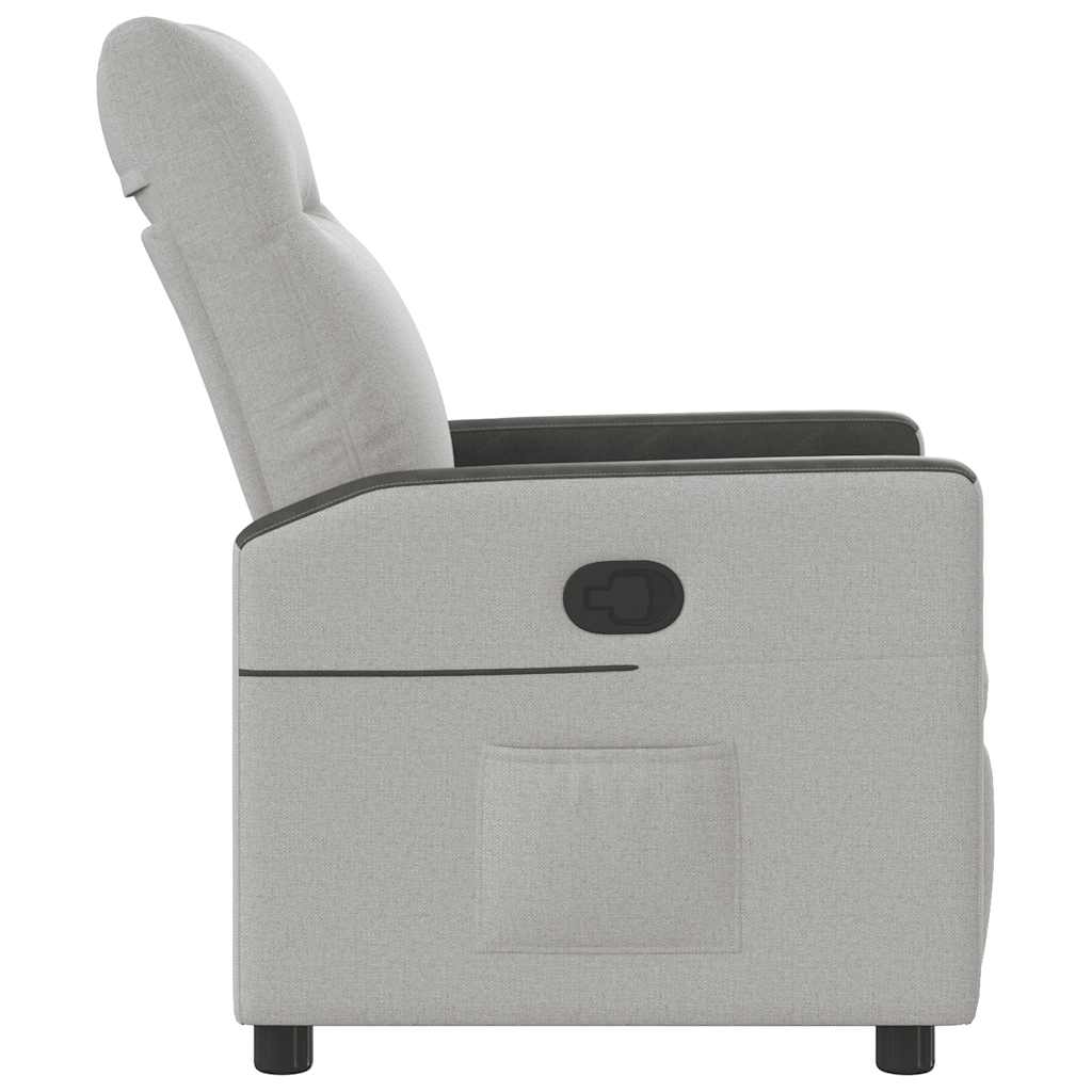 Fauteuil verstelbaar stof wolk grijs