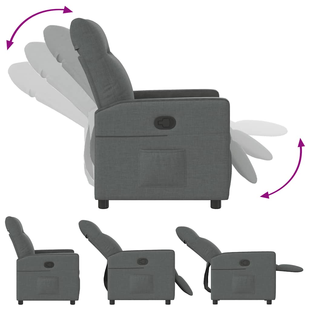Relaxfauteuil Donkergrijze Stof