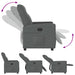 Relaxfauteuil Donkergrijze Stof