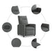 Relaxfauteuil Donkergrijze Stof