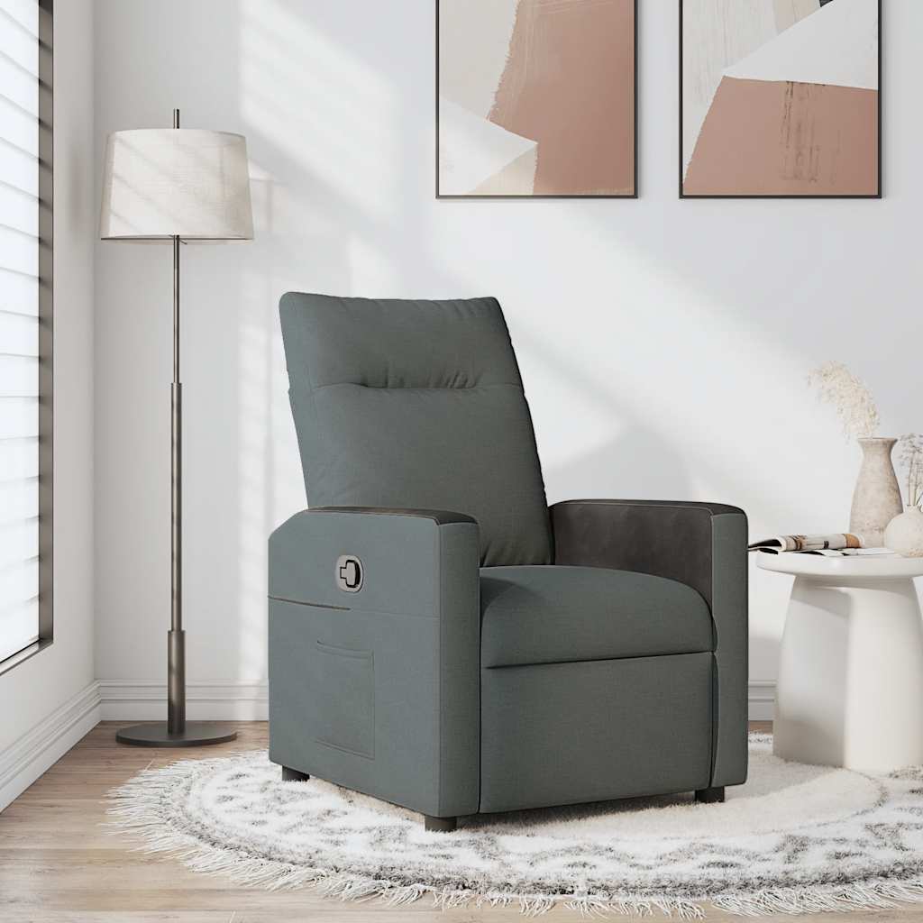 Relaxfauteuil Donkergrijze Stof