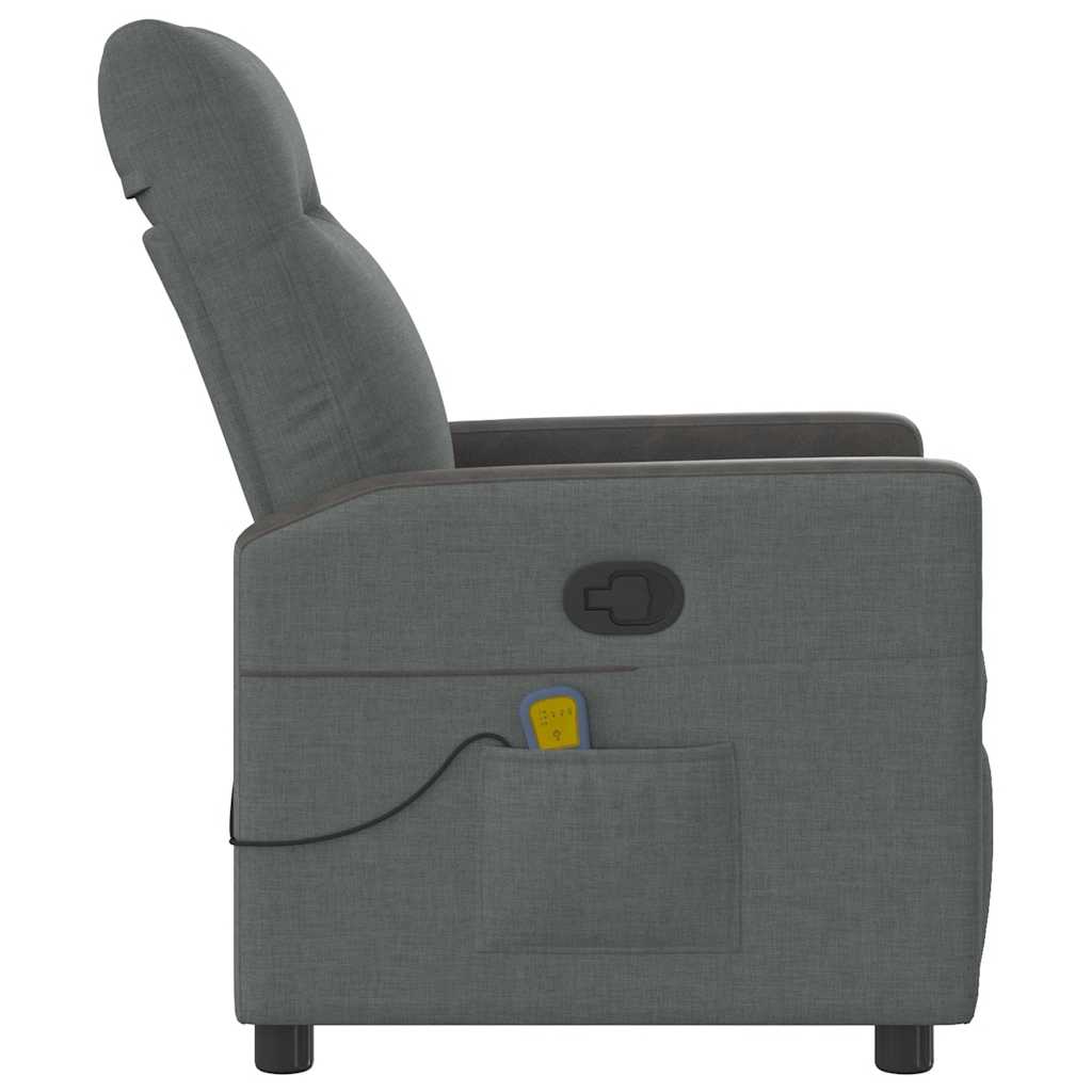 Massagestoel Donkergrijze Stof 1