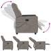 Massagestoel verstelbaar stof taupe