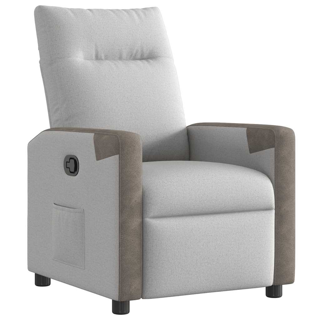 Fauteuil verstelbaar stof wolk grijs