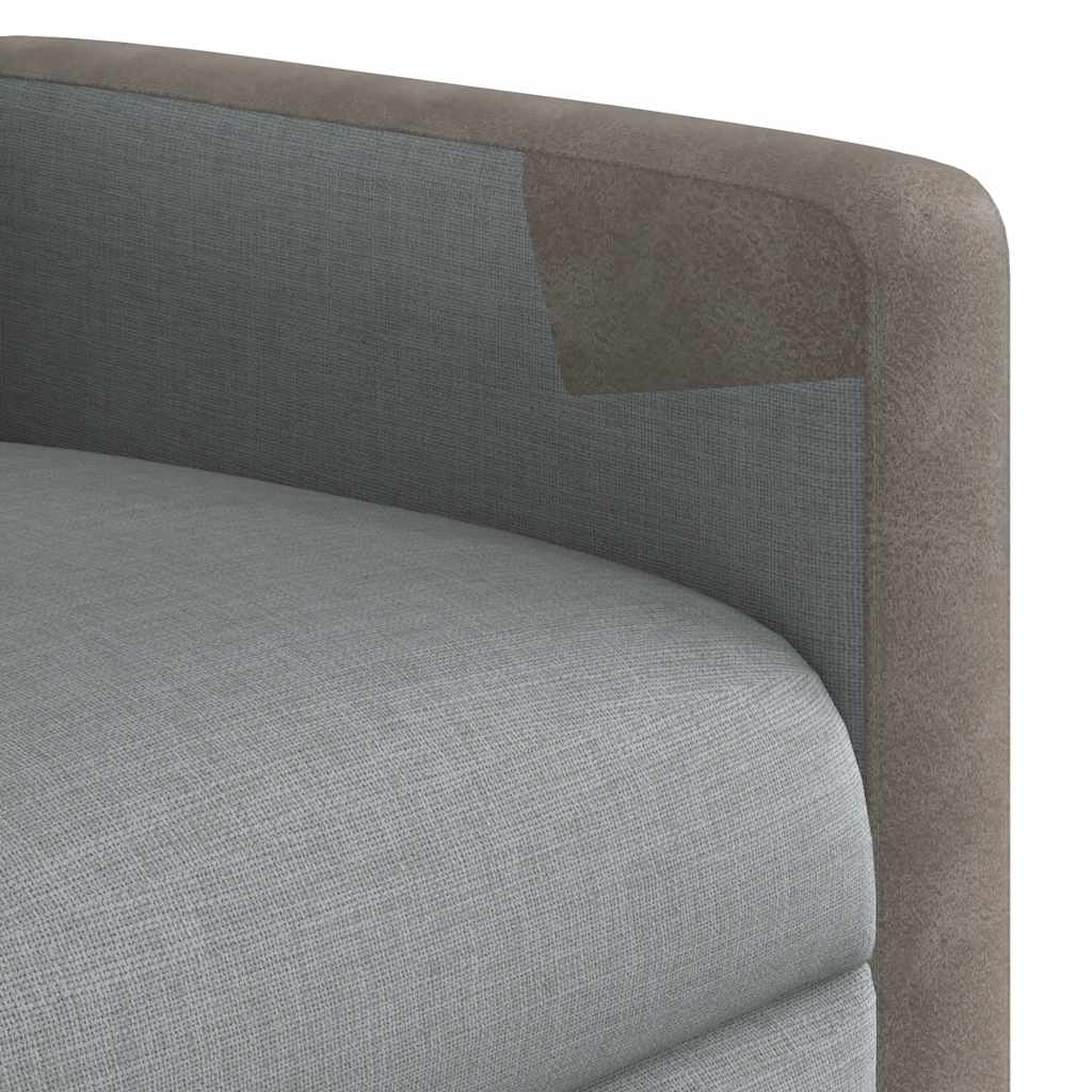 Fauteuil verstelbaar stof lichtgrijs