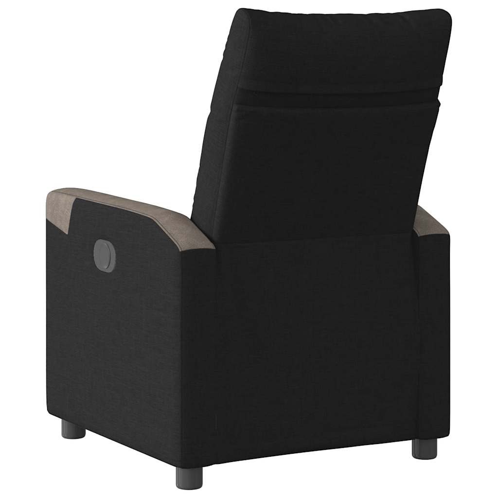 Fauteuil verstelbaar stof zwart