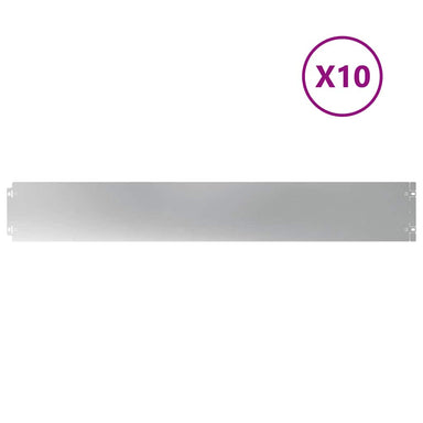 Gazonranden 10 st 15x103 cm gegalvaniseerd staal