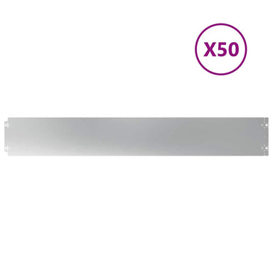 Gazonranden 50 st 15x103 cm gegalvaniseerd staal
