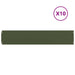 Gazonranden 10 st 20x103 cm koudgewalst staal olijfgroen