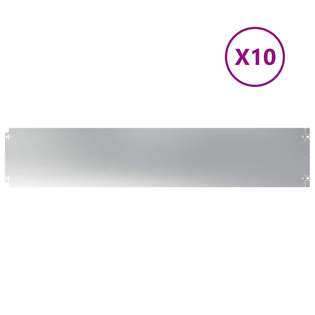 Gazonranden 10 st 20x103 cm gegalvaniseerd staal