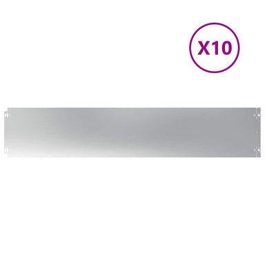 Gazonranden 10 st 20x103 cm gegalvaniseerd staal
