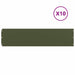 Gazonranden 10 st 25x103 cm koudgewalst staal olijfgroen