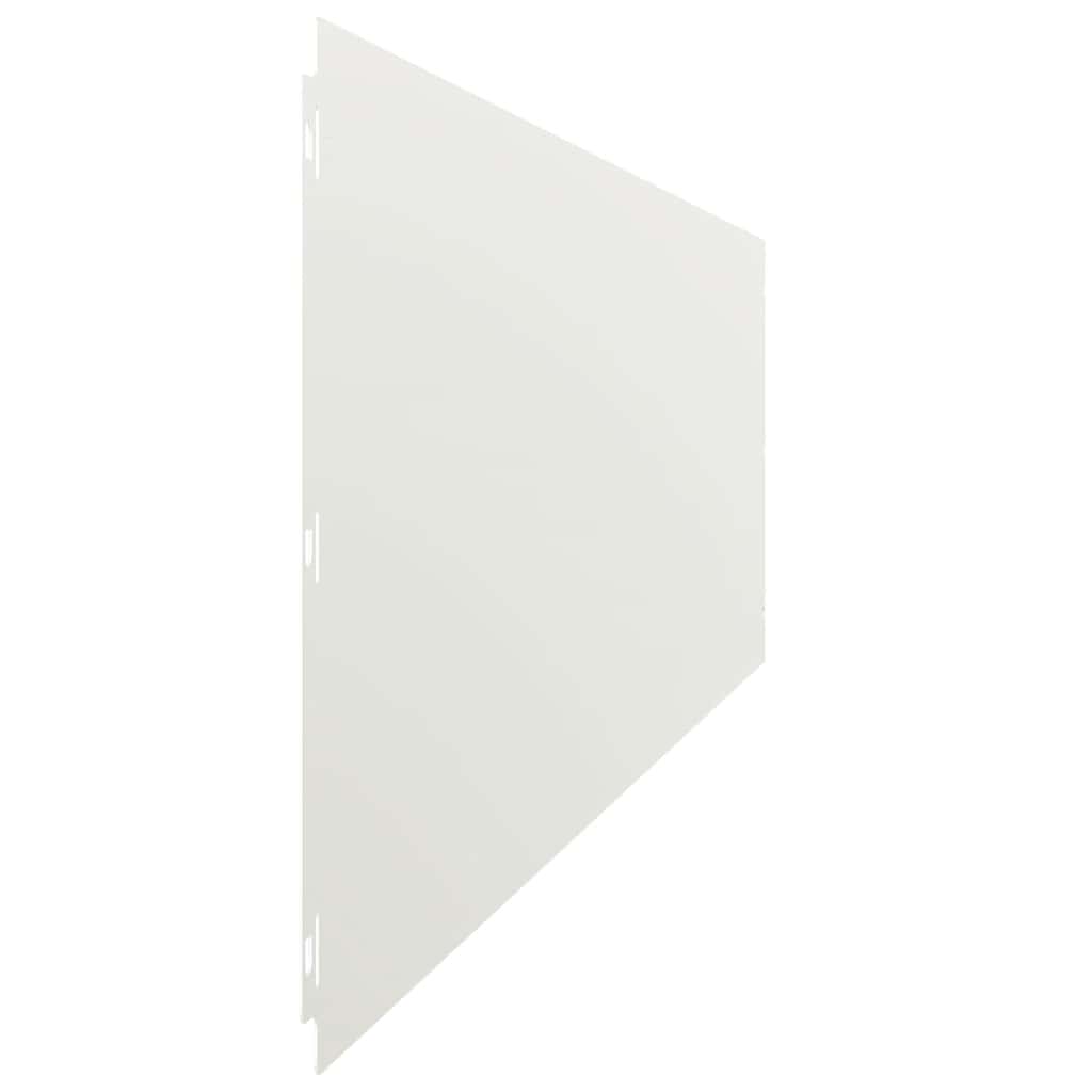 Gazonranden 20 st 25x103 cm koudgewalst staal wit