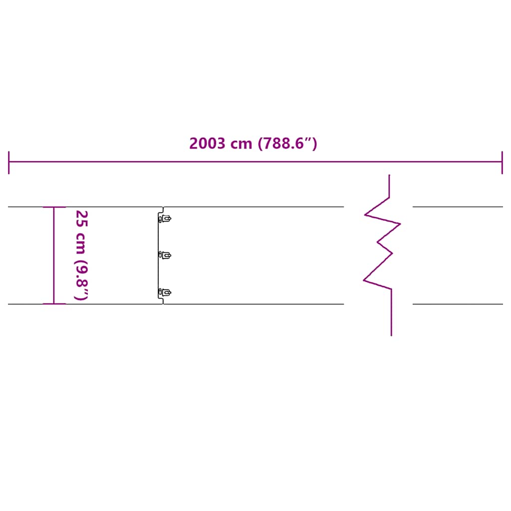 Gazonranden 20 st 25x103 cm koudgewalst staal wit
