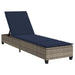 Ligstoel met kussens grijs 55x200x25,5cm polyrotan