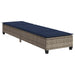 Ligstoel met kussens grijs 55x200x25,5cm polyrotan