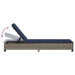 Ligstoel met kussens grijs 55x200x25,5cm polyrotan