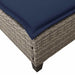 Ligstoel met kussens grijs 55x200x25,5cm polyrotan