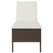 Ligstoel met kussen bruin 55x200x44cm polyrotan