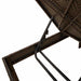 Ligstoel met kussen bruin 55x200x44cm polyrotan