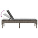 Ligstoel met kussen grijs 55x200x44cm polyrotan