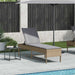 Ligstoel met kussen beige 55x200x44cm polyrotan