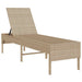 Ligstoel met kussen beige 55x200x44cm polyrotan