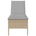 Ligstoel met kussen beige 55x200x44cm polyrotan