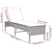 Ligstoel met kussen beige 55x200x44cm polyrotan
